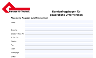 Kundenfragebogen
